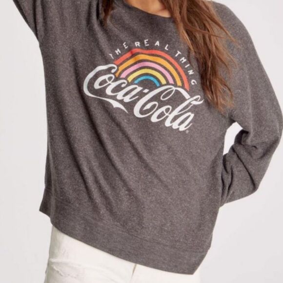 WILDFOX AND COCA COLA THE REAL THING SOMMERS SLIGHTLY OVERSIZED SWEATSHIRT NWT - Picture 1 of 10